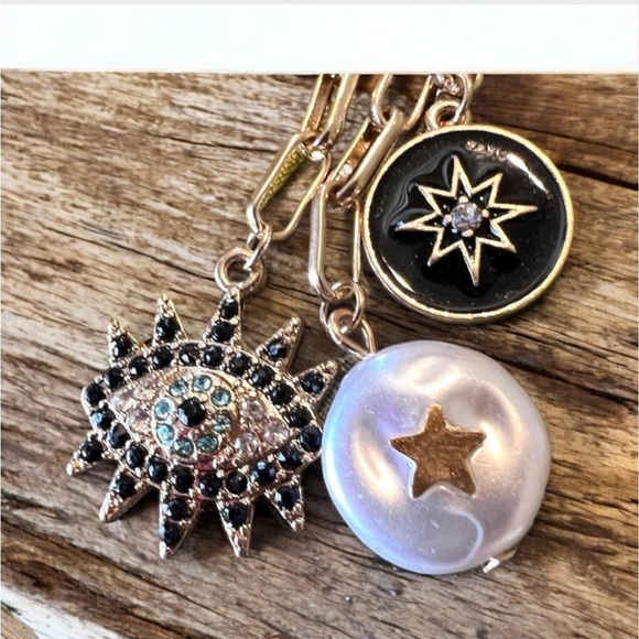 Evil eye stars and moon necklace. Protection necklace. - Picture 6 of 16